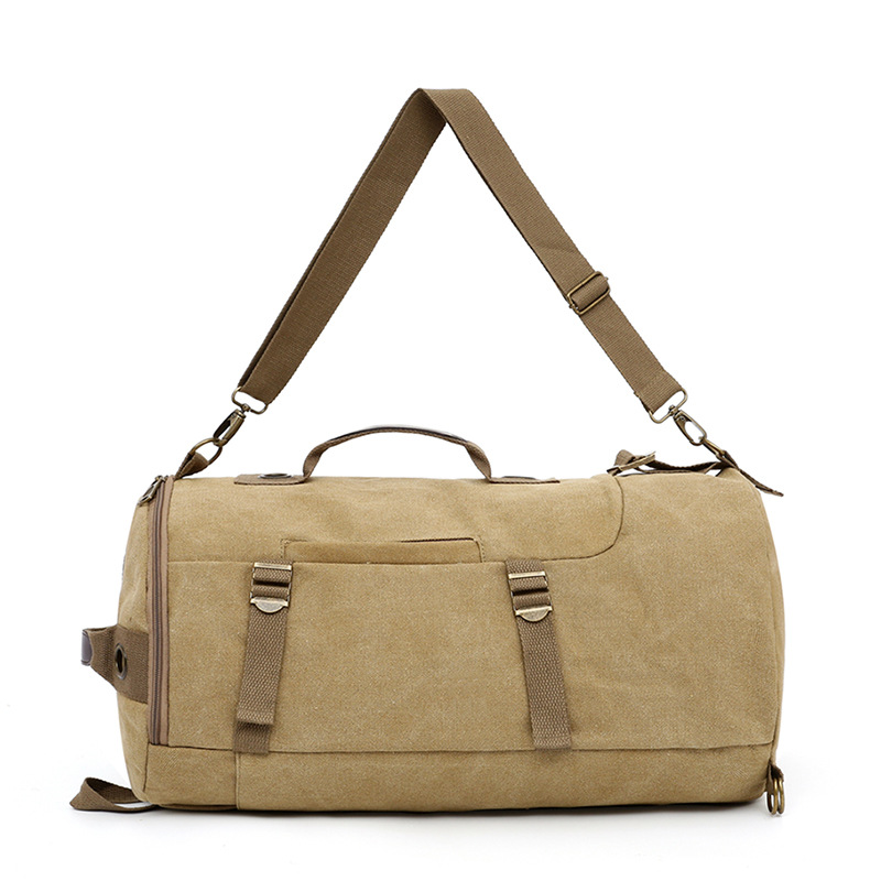 Mochila de lona retro de comercio exterior mochila de moda de las mujeres mochila de estudiante de escuela secundaria de los hombres habitación individual portátil multifuncional