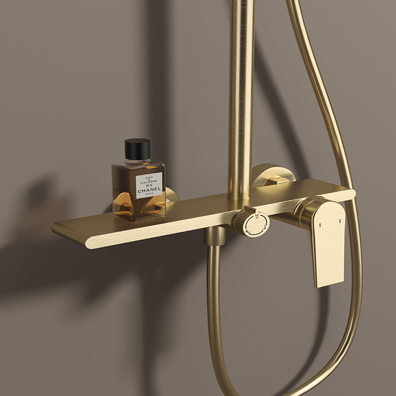 Diving Hot and Cold Shower Set, Rain Spray Gun Nozzle, Household Showerhead, Pressurized Shower, All-Copper Showerhead