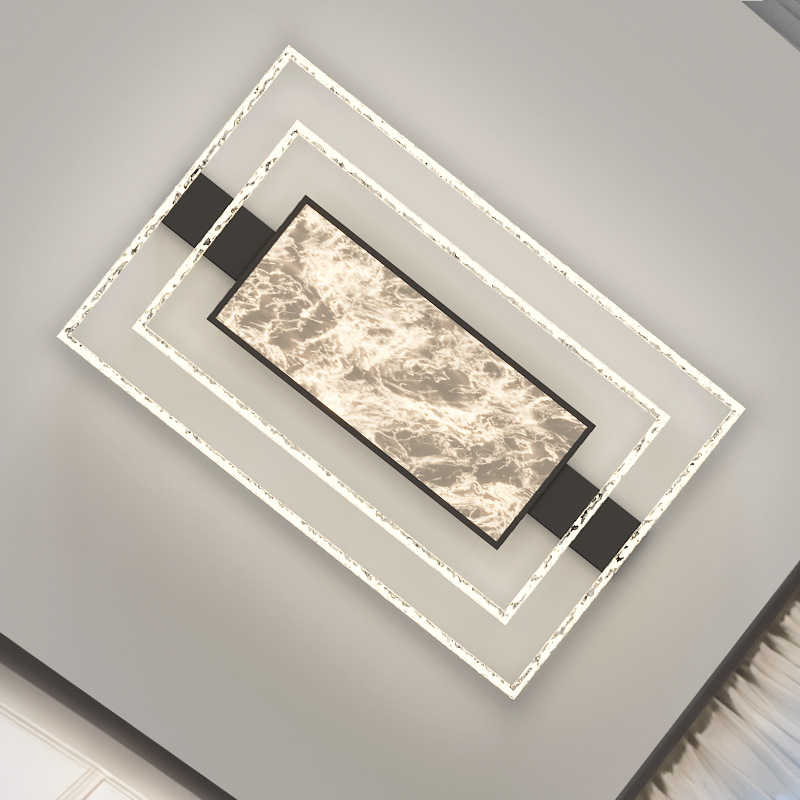 Diseñador italiano de alta gama lámpara de techo de sala de estar nube niebla luz de lujo lámpara principal de cristal paquete de casa completa Zhongshan 440L