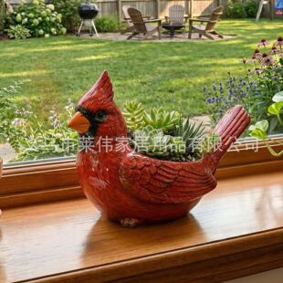 Cardinal Bird Succulent Planter �t���B���� ��֬��������b�