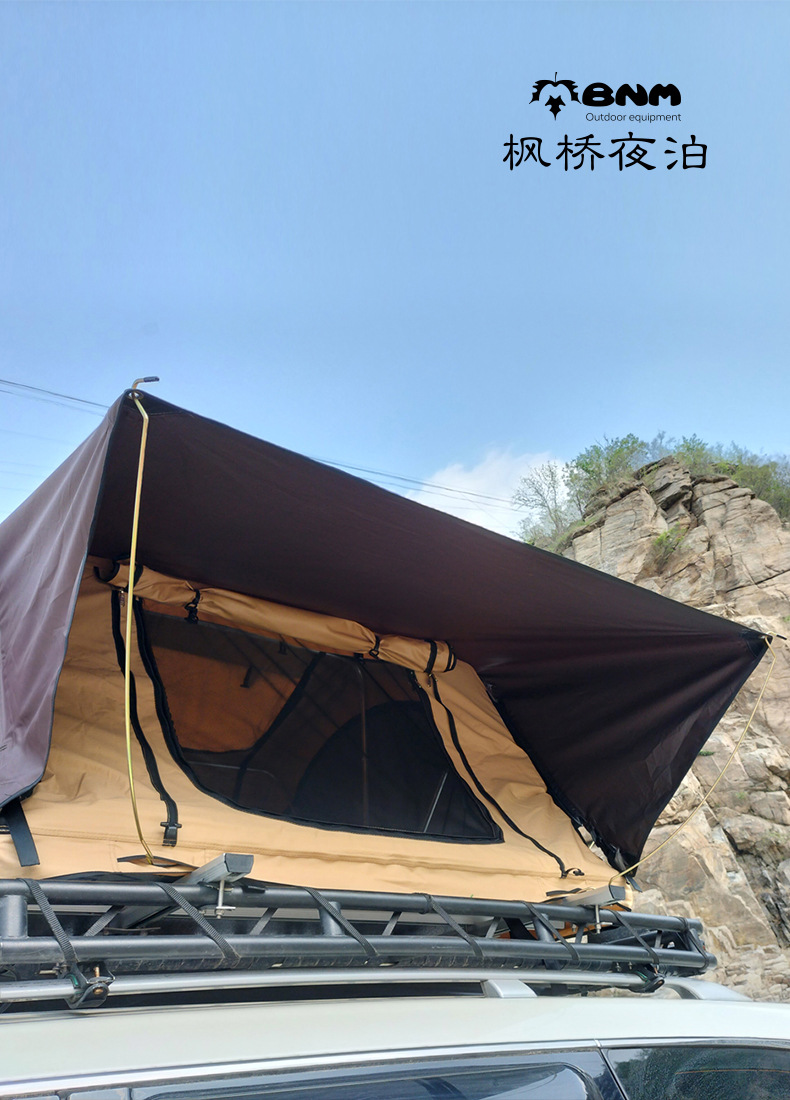 Factory in stock outdoor car roof tent full-automatic self-driving camping car tail hard shell roof tent