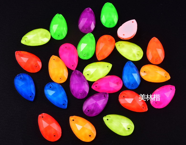 玻璃手缝钻霓虹荧光平扣diy饰品配件服装辅料批发 (9)