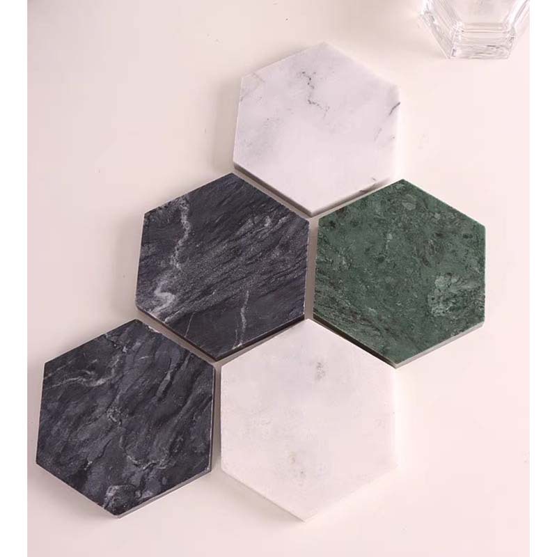 Estilo nórdico creativo de mármol natural Coaster ING café redondo de escritorio de aislamiento bandeja de té posavasos accesorios de tiro