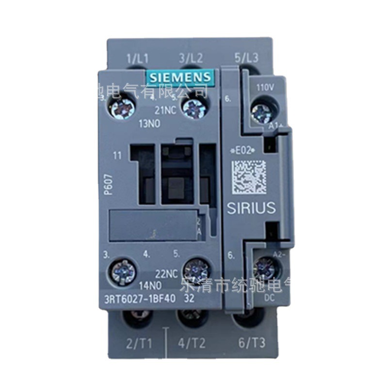 SIEMENS/西门子 3RT6027-1BF40接触器32A DC110V 直流 1NO+1NC