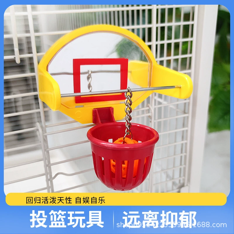 Попугай тренировочный выстрел игрушка кусает баскетбольную стойку