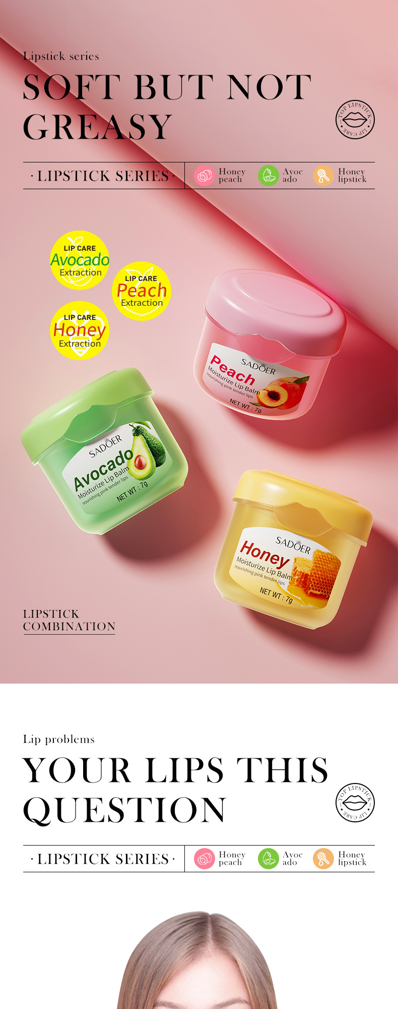 SADOER All Honey Autumn Winter lipstick Prevent Dry Cracks and Fade Lip Lines_voghion.com