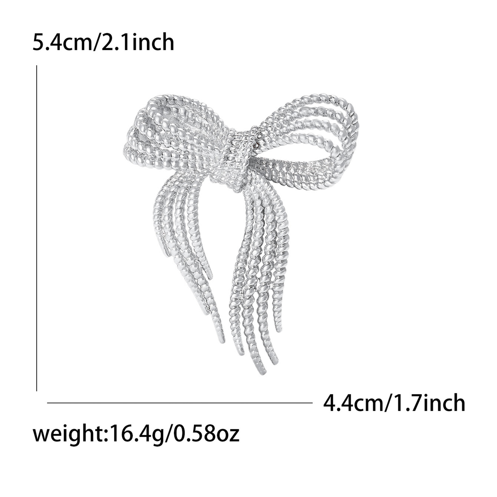 High-grade Elegant Alloy Enamel Hollow Rope Bow Brooch Exquisite Women's Clothing Corsage Jewelry Pin