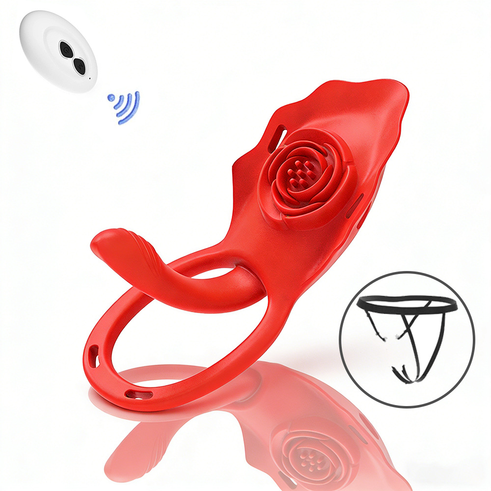Women's Wearable Vibrating Egg With Rose-shaped Panties, Dual APP Remote Control, Strong_voghion.com