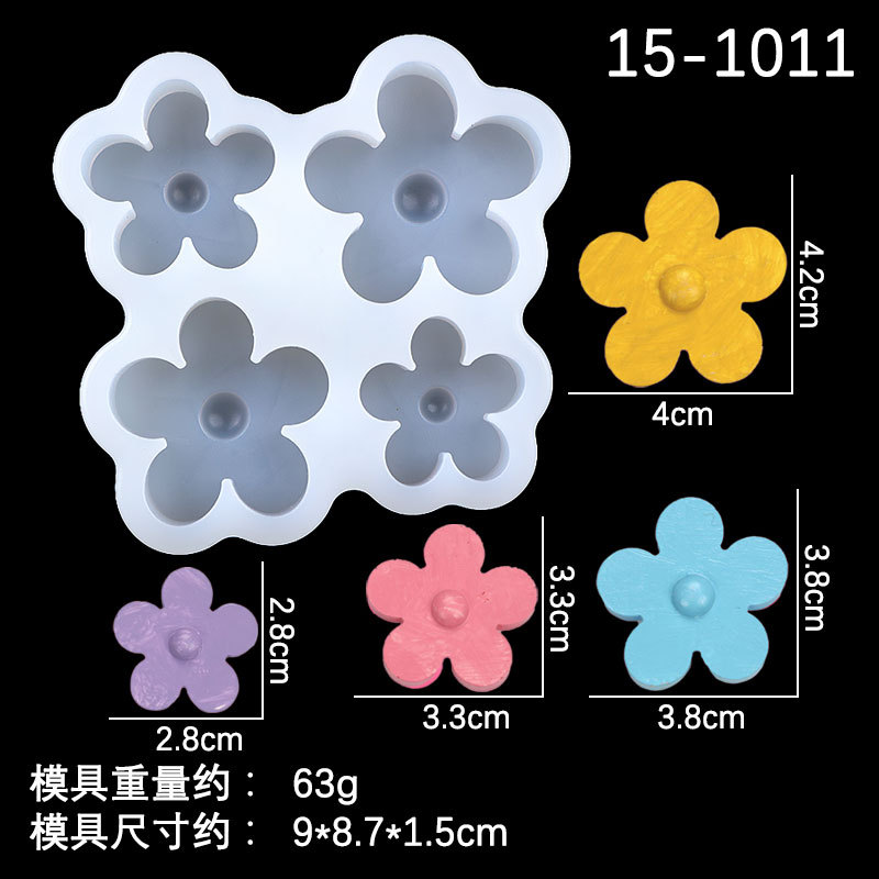 Fondant tamaño flor silicona molde jalea pudín chocolate DIY epoxi arcilla suave molde de silicona decorativa