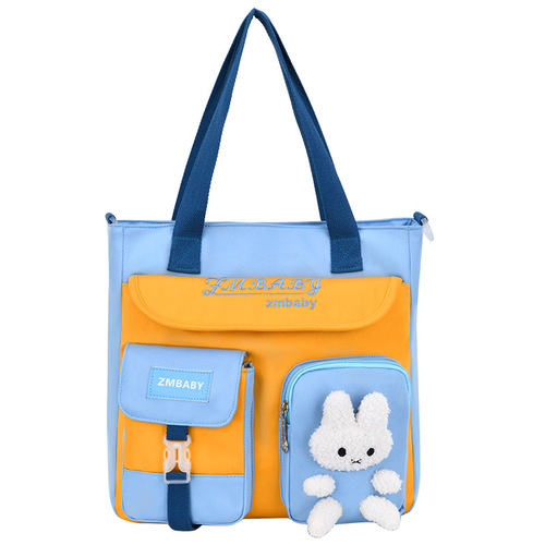 New primary school students can carry and carry dual-purpose tutoring bags, hand-carrying book bags, children's cross-body bags, training class shoulder bags