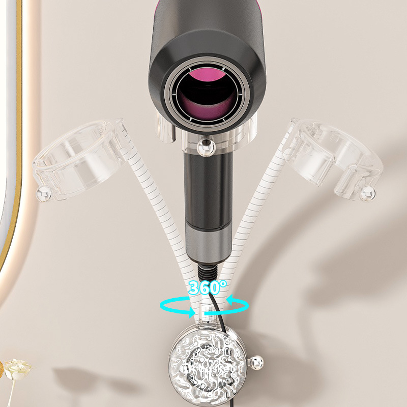 Soporte de secador de pelo perezoso sin perforación para baño secador de pelo estante de almacenamiento de secador de pelo de baño percha de almacenamiento