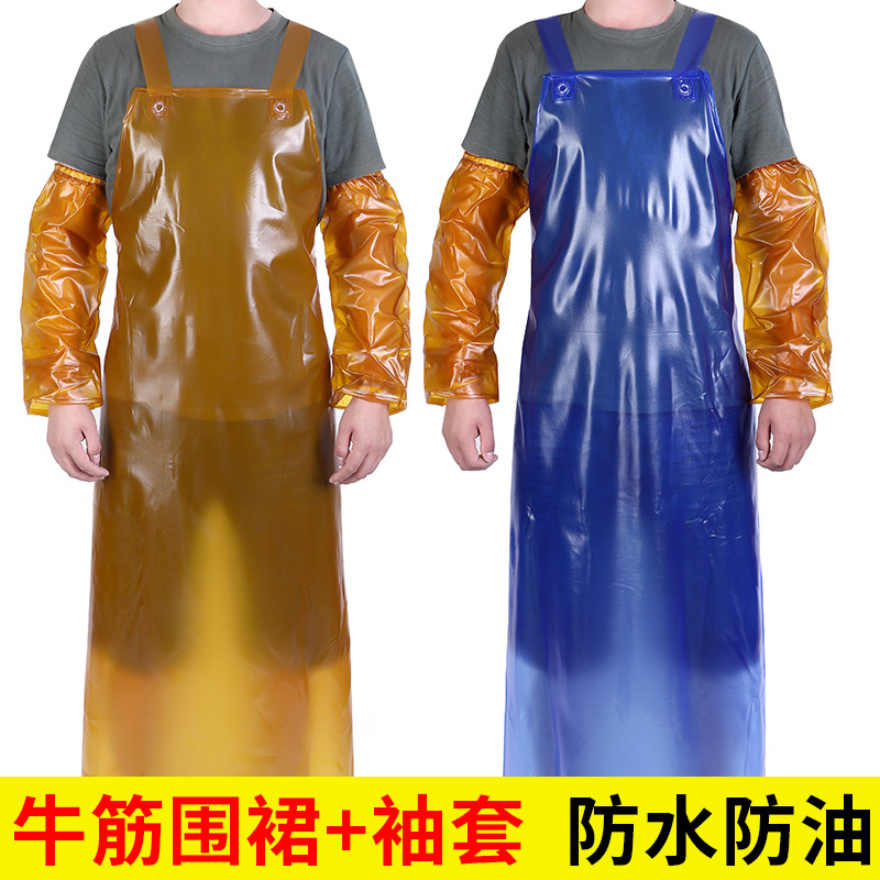 Correa delantal impermeable a prueba de aceite cocina cantina tendón de carne para adultos industrial alargado trabajo acuático cintura fábrica al por mayor
