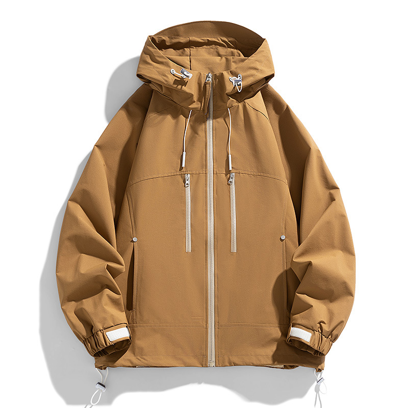 Trajes de asalto transfronterizos de primavera y otoño al aire libre con capuz impermeable suelta chaqueta de pareja chaqueta para hombre