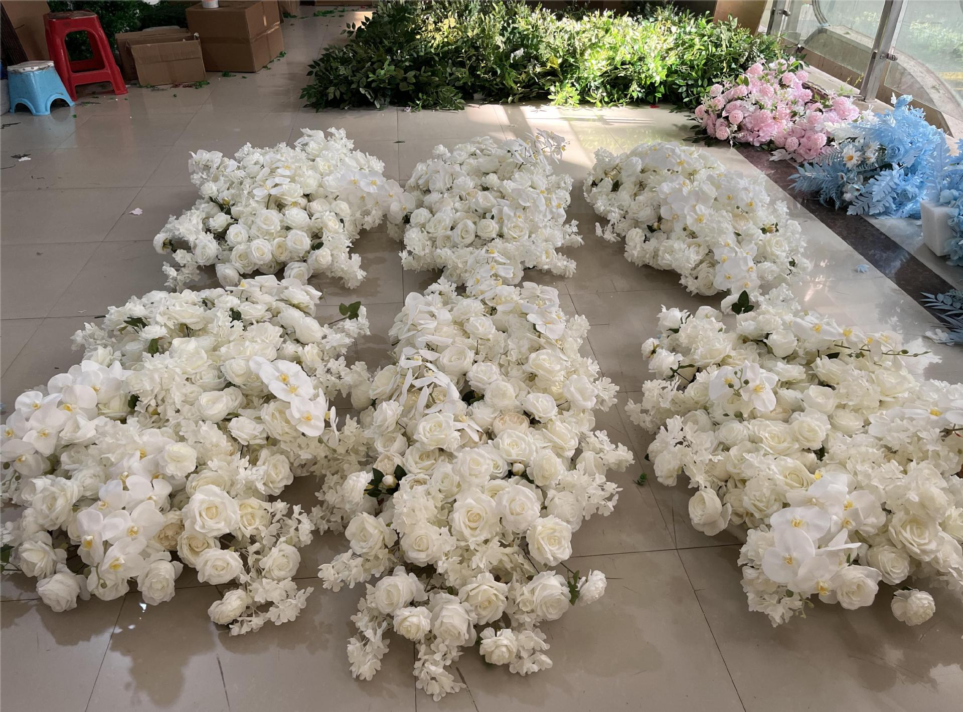 广千丰新款樱花挂花婚礼背景墙舞台布置花艺拱门牛角架装饰仿真花-阿里巴巴