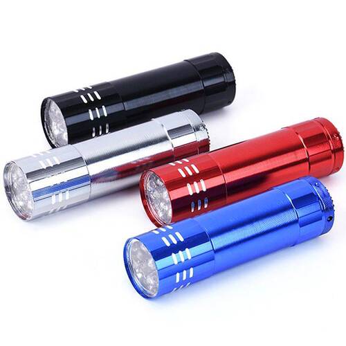 AA battery flashlight aluminum alloy mini bright flashlight LED gift can be marked with LOGO