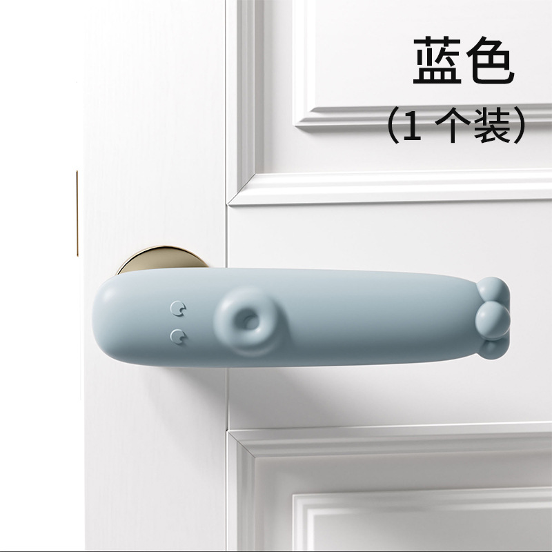 Manija de la puerta guantes de silicona anti-colisión cubierta protectora de dibujos animados mudo anti-colisión almohadilla anti-estática manija de la puerta guantes cubierta protectora image 23