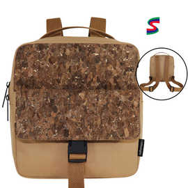 定制拼接环保树皮手提斜挎包跨境热销软木纹双肩包 帆布单肩包包