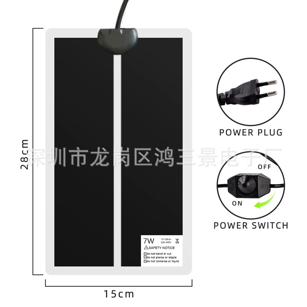 Завод в наличии Дальний инфракрасный грелку гусеничный ПЭТ грелку любимчика коврик любимчика 15*28 см 7 Вт