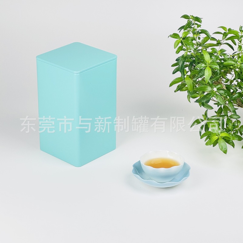 85mm纯色茶叶罐通用马口铁铁罐密封空盒长方形茶叶铁盒包装现货|undefined
