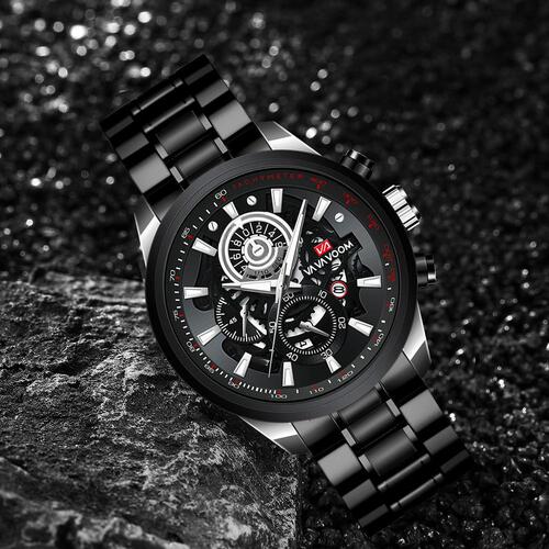 Cross-border AliExpress Luminous Fashion Skeleton Watch Men's Business Student Multi-Function Watch Cross-border Factory Exclusively Available