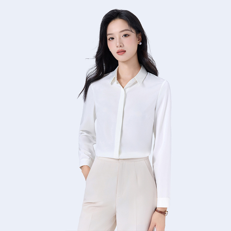 Mercedes-Benz 4S Store Women's Long-Sleeve Shirt Sales Professional Workwear New Style Slim-Fit Work Uniform Dress Shirt Mercedes-Benz 4S Store Women's Long-Sleeve Shirt Sales Professional Workwear New Style Slim-Fit Work Uniform Dress Shirt