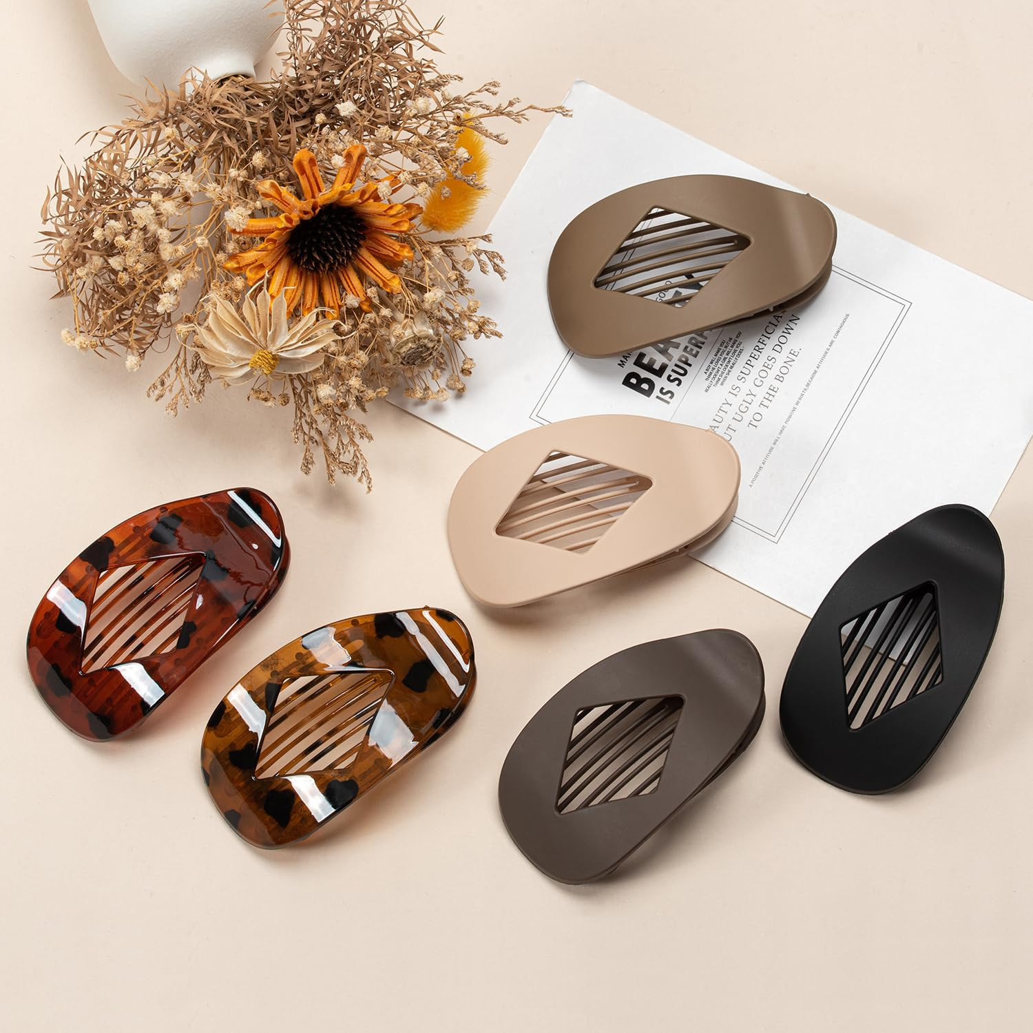 La nueva horquilla de diamante plano para PC, la parte posterior de la cabeza, la pinza para el cabello, el diseño curvo, el temperamento de la pinza de tiburón, los accesorios para el cabello image 19