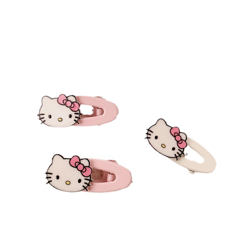 Nuevo acrílico gatito broche de pelo broche de borde broche lateral adorable dulce chica gatito pato pato broche de pelo marino