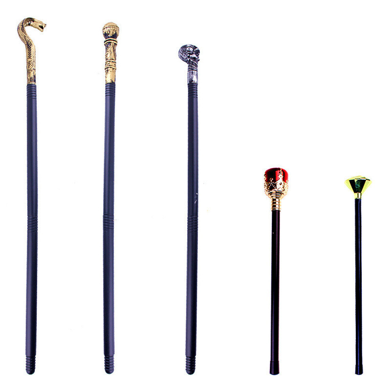 1 Halloween Cos Scepter Cane Props Egyptian Pharaoh Snake Head Scepter Performance King Scepter Magician Cane