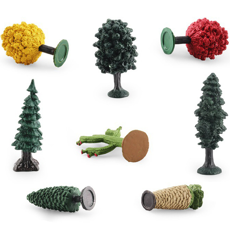 Simulación sólido mini árbol traje Arce Elm Juniper cactus Sequoia escritorio decoración estática modelo