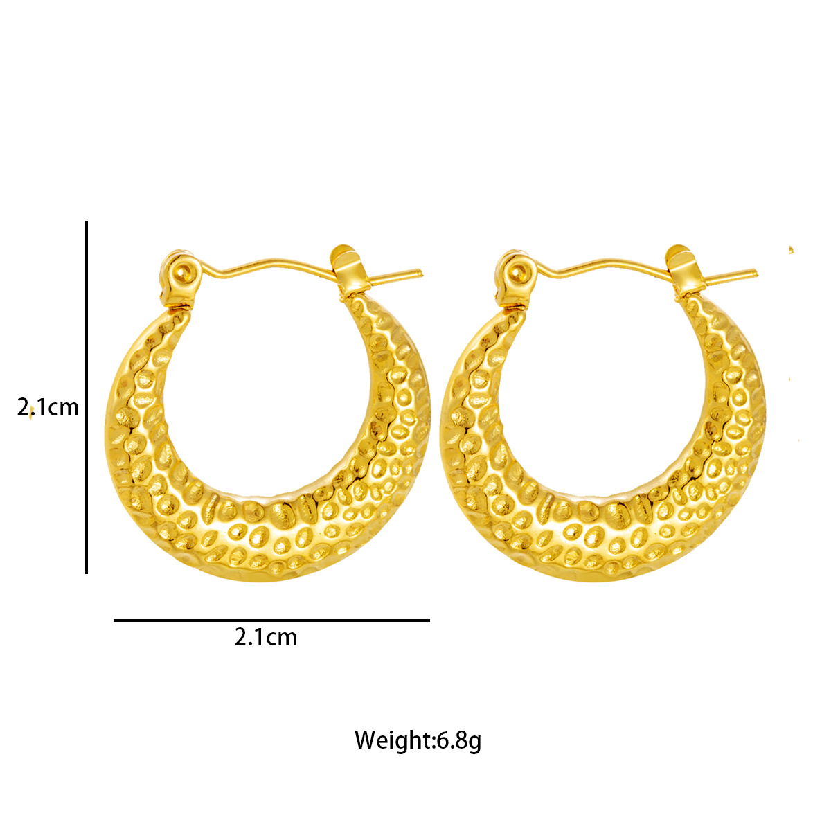 Pendientes de textura de sentido de diseño de moda europea y americana, temperamento, elementos de estrella de todo fósforo, acero de titanio, no se desvanece, fábrica al por mayor