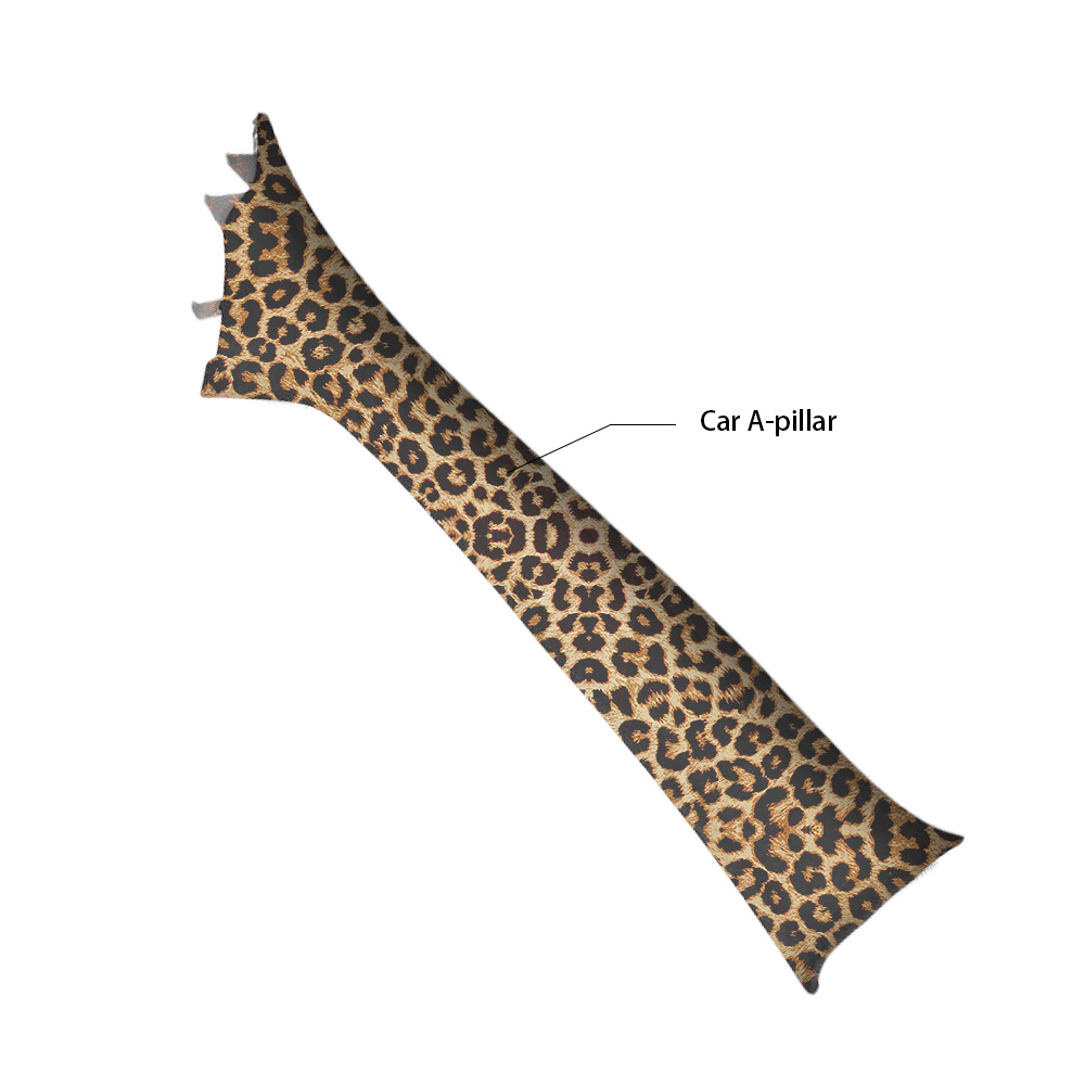 Cross-Border Car A/B Pillar Universal Self-Adhesive Leopard Print Fabric National Trend Modification Personalized Interior Accessories Film