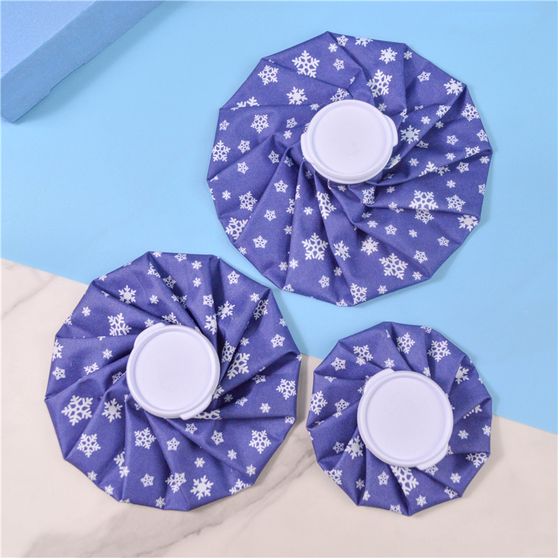 Fabricantes suministro de tela bolsa de hielo uso repetido plegable bolsa de hielo deportes de enfriamiento físico bolsa de hielo en stock al por mayor