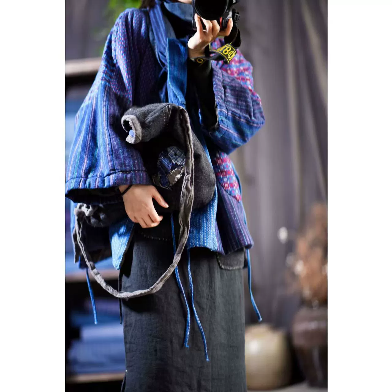 20/Ноябрь/Вал шерстяной шитый узор пэчворк ручной вышивкой хлопковый крестец легкий ретро-сумка на плечо