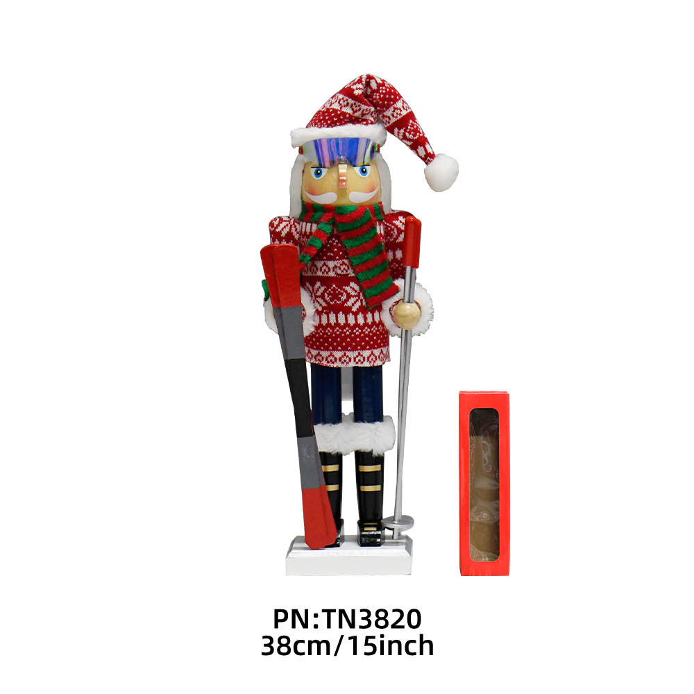 38cm hombre de nuez de madera 15in en stock Amazon creativo de Navidad regalo de cumpleaños decoración de escritorio