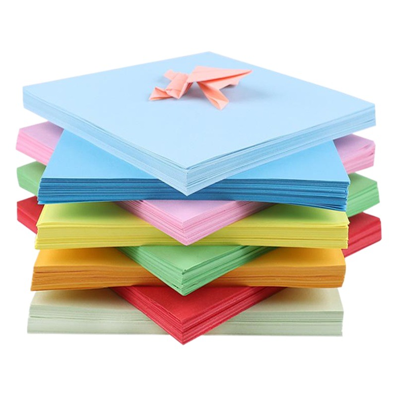 Papel de color cuadrado plegable papel de color hecho a mano para niños papel de color grúa papel hecho a mano