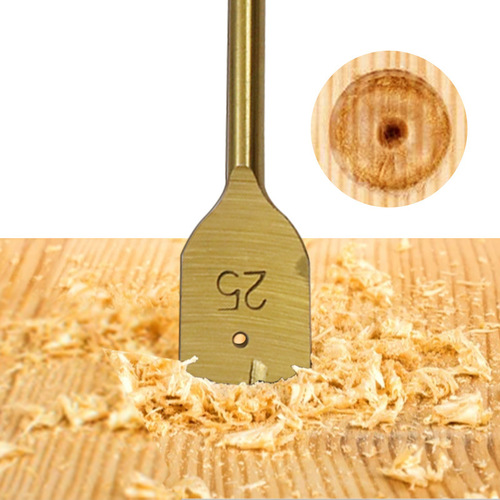 Titanium-plated woodworking flat drill 6-piece set woodworking drill bits wood hole electric drill accessories tool wood puncher