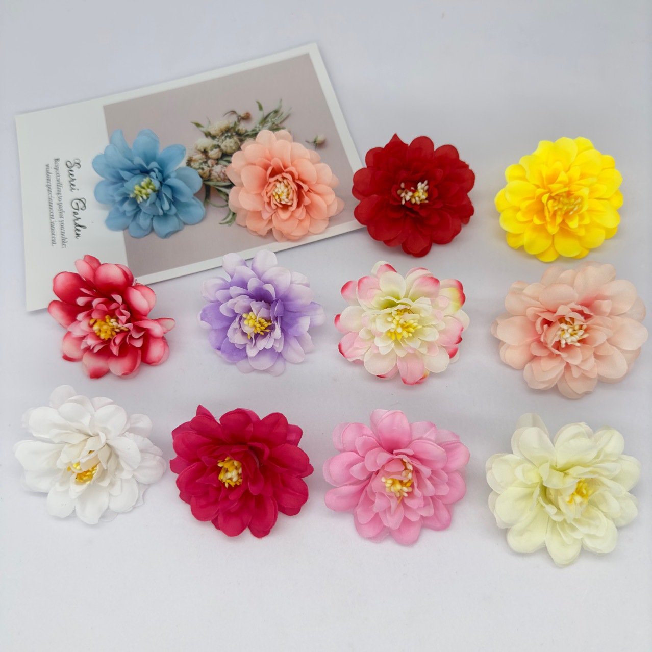 小牡丹花玫瑰花朵婚庆背景家居装饰花头饰花服饰花配件仿真花卉