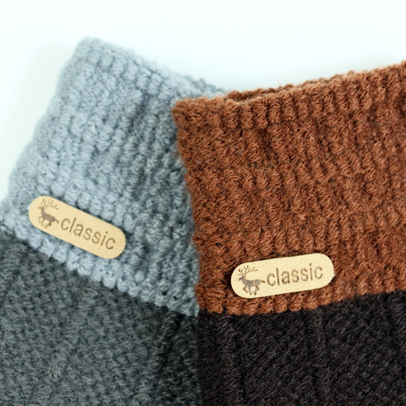 Warm Gloves fleece-lined Thick Men and Women's Cycling Touchscreen Autumn and Winter Universal Knitted Wool Outdoor Windproof Handsome