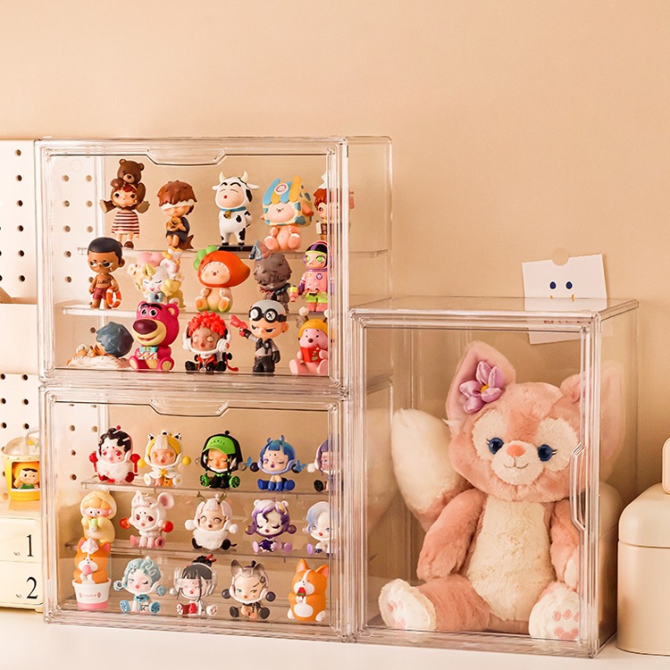 盲盒收纳展示架手办展示柜泡泡玛特星星人摆件亚克力透明展示盒无