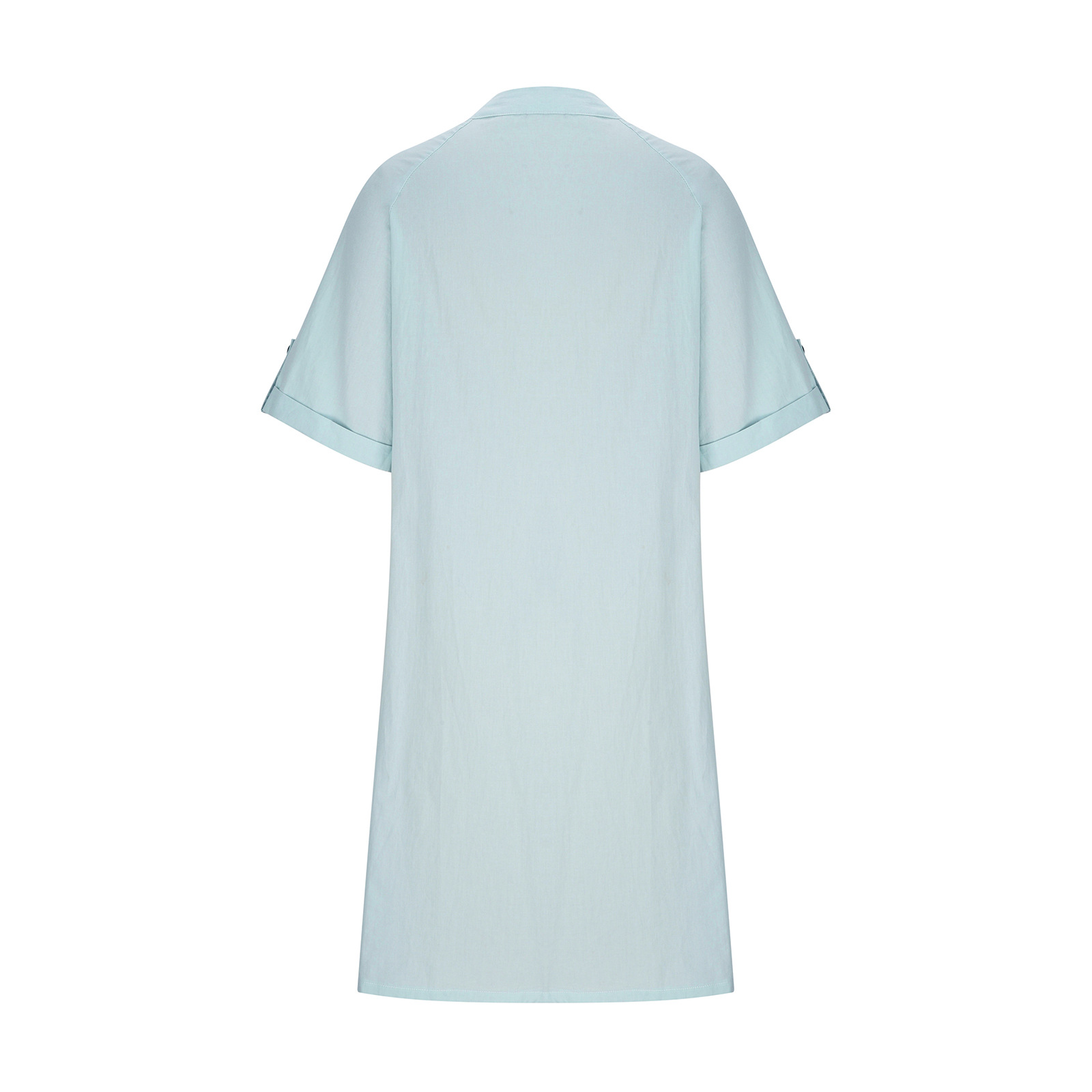 Women's Regular Dress Simple Style V Neck Button Short Sleeve Solid Color Knee-Length Daily display picture 19