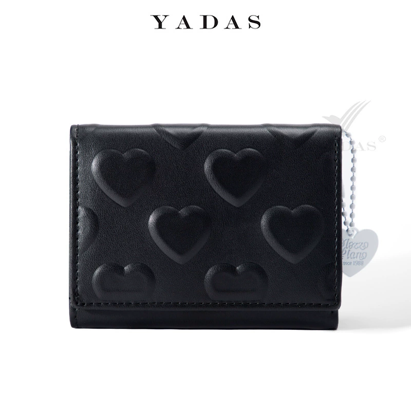 Кошелек для монет (YADAS) с тиснением Love‑Embossed PU Short Wallet, подвеска в форме сердца, компактный 5 цветов