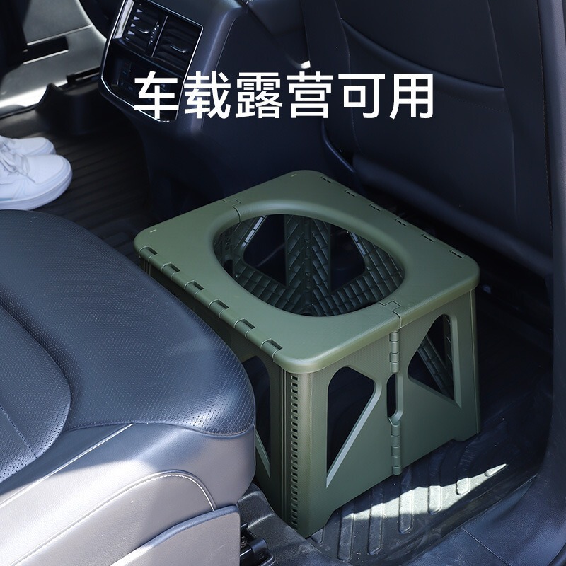 屋外折りたたみトイレ車の緊急トイレスツールポータブル自動運転旅行キャンプ携帯トイレトイレ|undefined