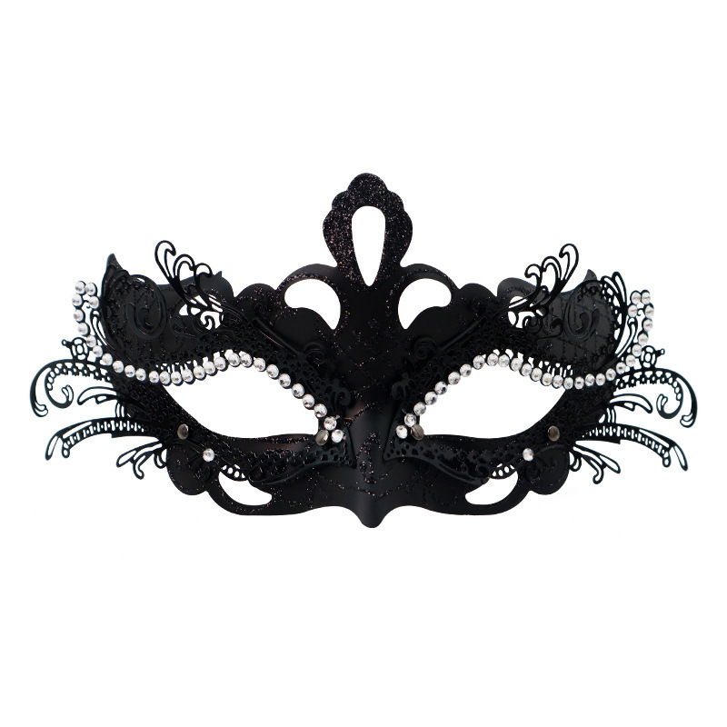 Halloween nueva corona de diamantes pareja baile máscara media cara set fiesta misteriosa disfraz