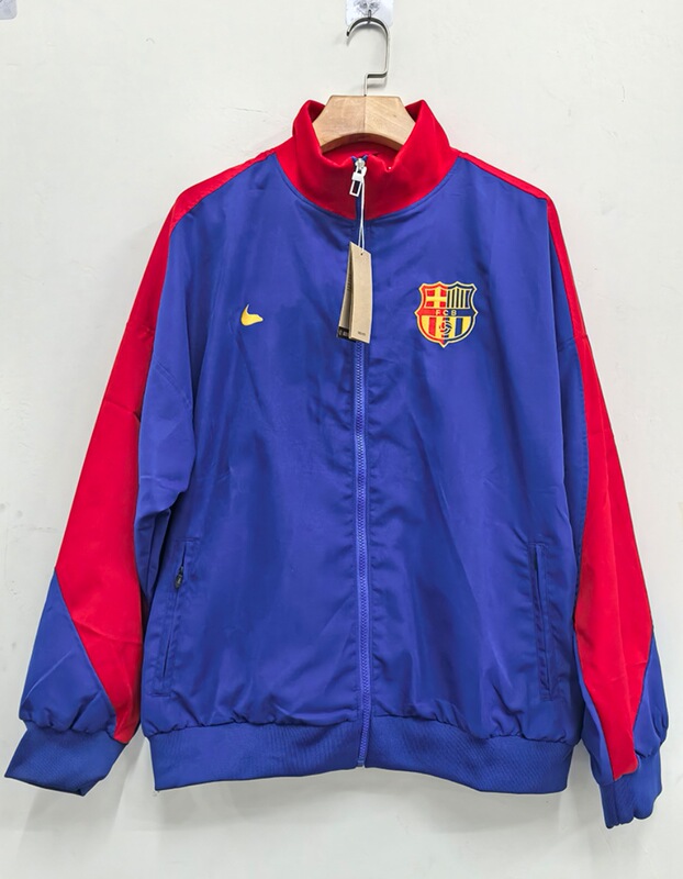 高品質パリフランスマン L ロイヤルレトロ刺繍肥厚ジッパー防雨ウインドブレーカーサッカーユニフォームファン|undefined