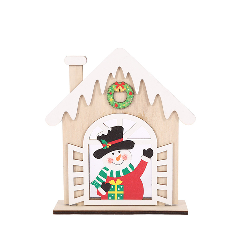 新しいクリスマスのヘラジカの木の小屋の置物のテーブルの装飾のサンタクロースの置物の祝日のパーティーの装飾の道具|undefined