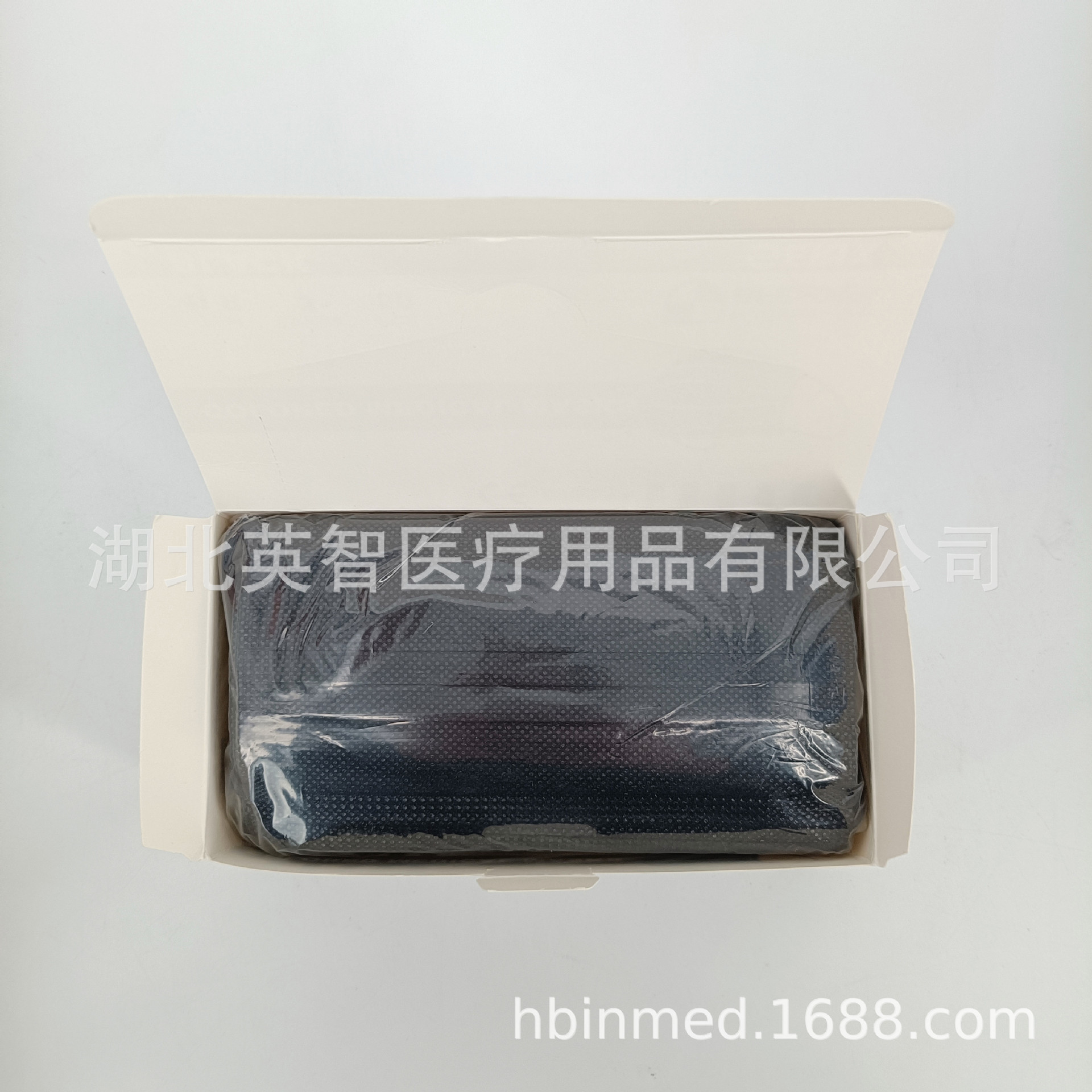 一次性无纺布口罩含熔喷布普通医护黑色款厂家货源