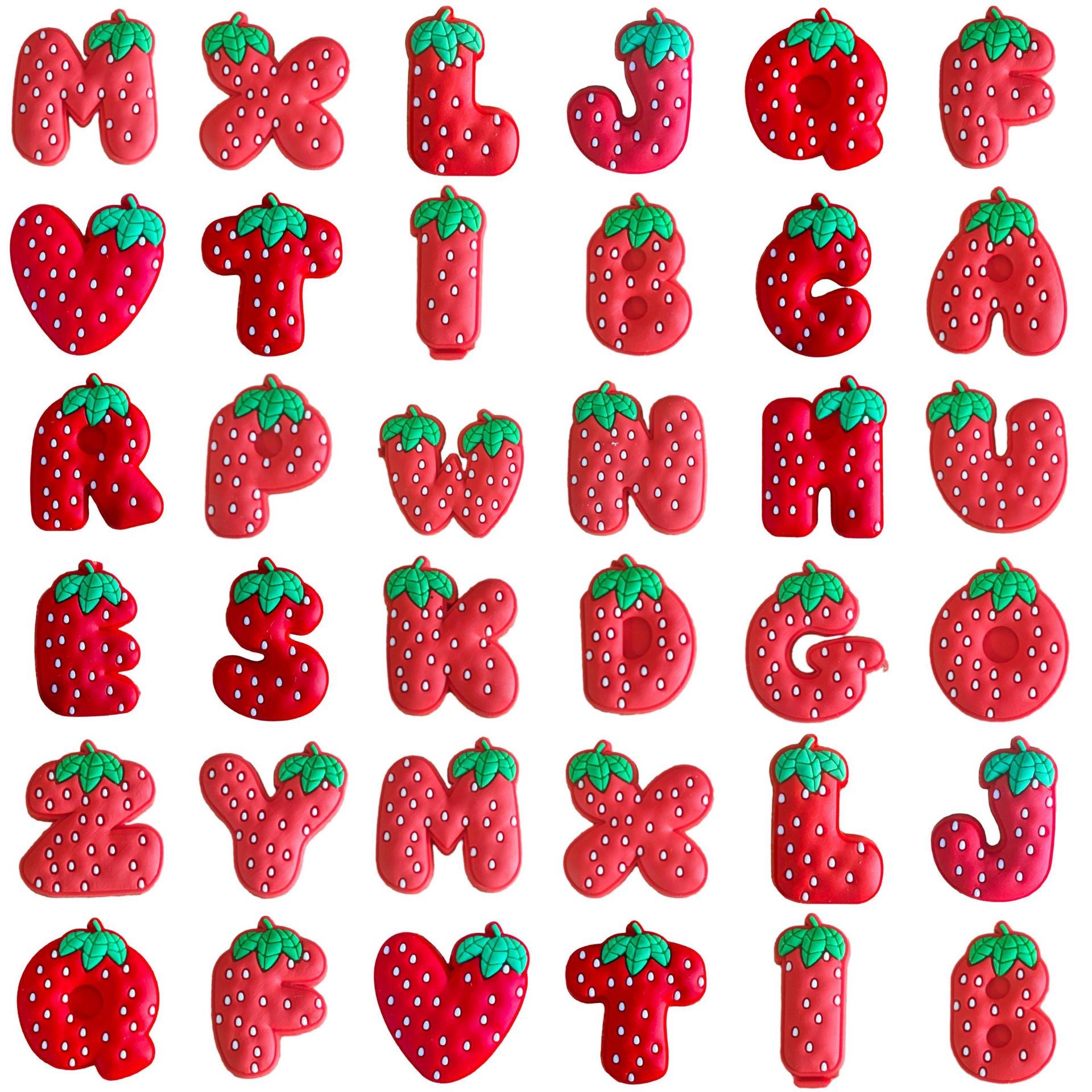 9g Weight Slippers Suitable For Shoe Type Letter Strawberry Shoe Accessories PVC Slippers Winter Summer Spring Shoe Buckle