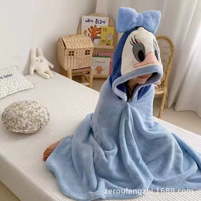 Коралловый бархат детский плащ банное полотенце для новорожденных