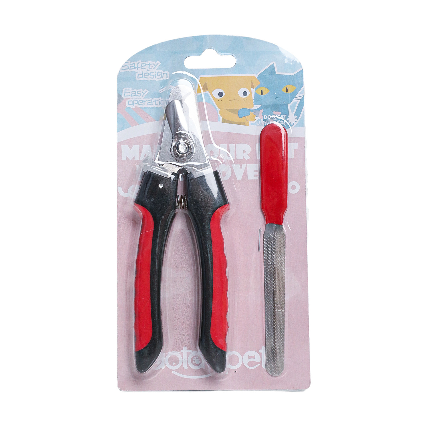 En stock Taobao de cuero al por mayor con el archivo cortaúñas para mascotas anti-Splash pequeño perro aleación cuchillo cabeza perro clavo