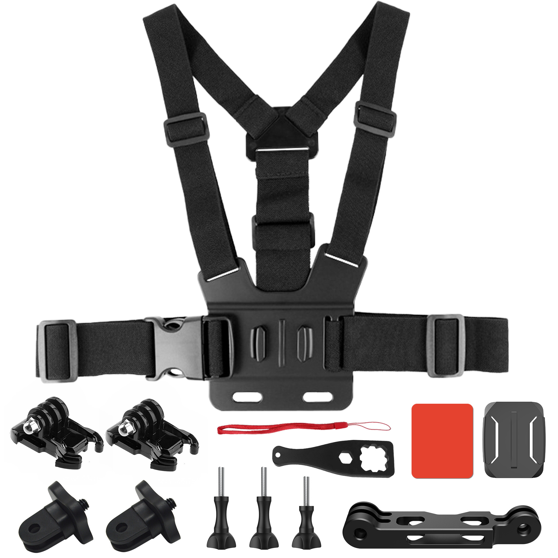 gopro Dajiang Shadow Stone insta sports camera universal accessories ski suit chest strap helmet base extension rod